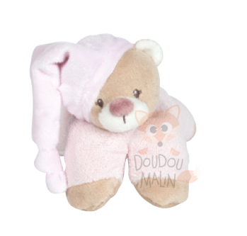  milo et lena ours rose beige bonnet 